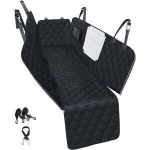Dog Car Seat Cover with Mesh Window,100% Waterproof Dog Seat Cover for Back Seat